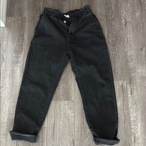 Mango MNG black women’s loose fit black jeans 4